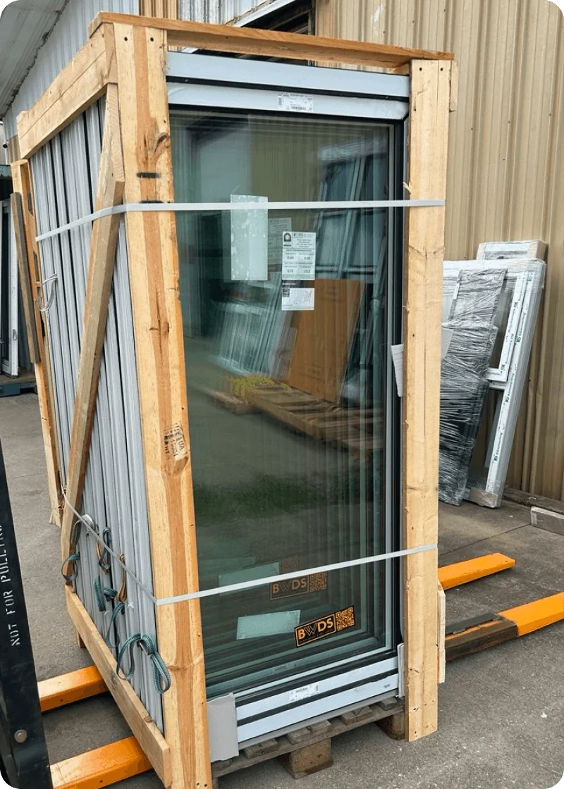 BWDS warehouse — doors on pallet