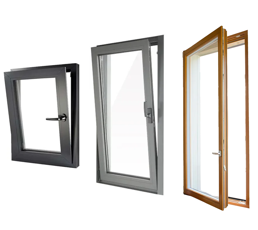 BWDS windows in Black, Graphite Grey and Golden Oak